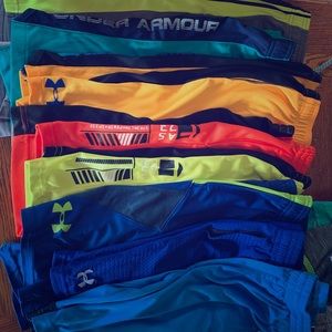 8 pair boys athletic shorts size medium